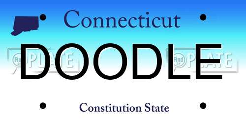 DOODLE Connecticut License Plate