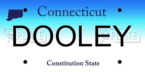 DOOLEY Connecticut License Plate