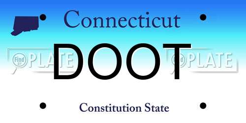 DOOT Connecticut License Plate