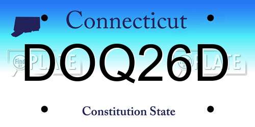 DOQ26D Connecticut License Plate