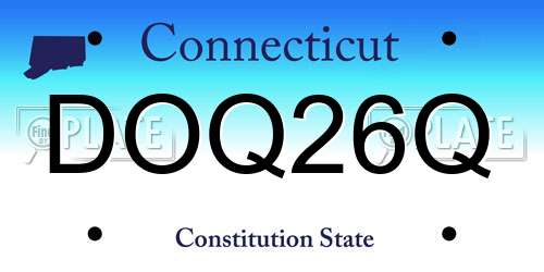 DOQ26Q Connecticut License Plate