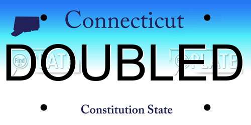 DOUBLED Connecticut License Plate