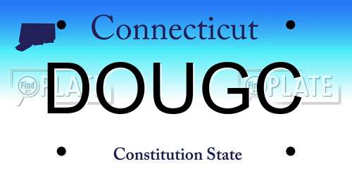 DOUGC Connecticut License Plate
