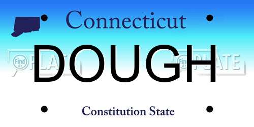 DOUGH Connecticut License Plate