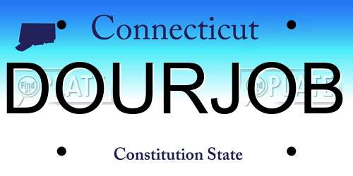 DOURJOB Connecticut License Plate