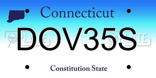 DOV35S Connecticut License Plate