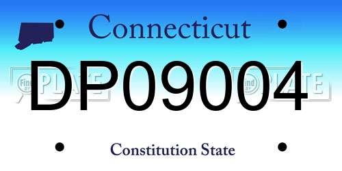 DP09004 Connecticut License Plate