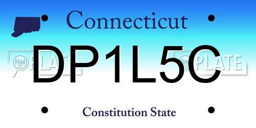 DP1L5C Connecticut License Plate