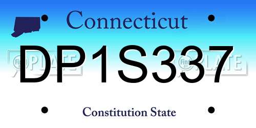 DP1S337 Connecticut License Plate