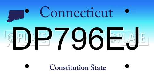 DP796EJ Connecticut License Plate
