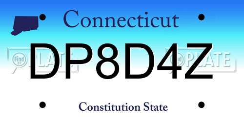 DP8D4Z Connecticut License Plate