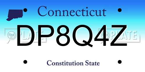 DP8Q4Z Connecticut License Plate