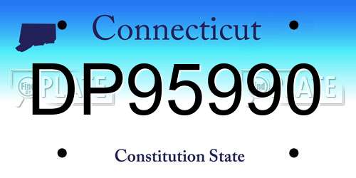 DP95990 Connecticut License Plate
