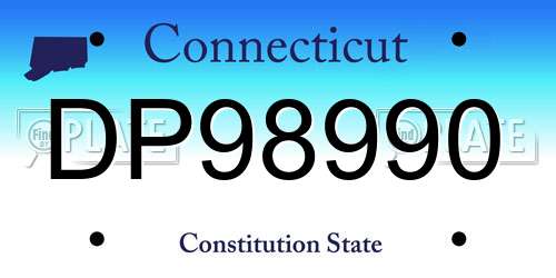 DP98990 Connecticut License Plate