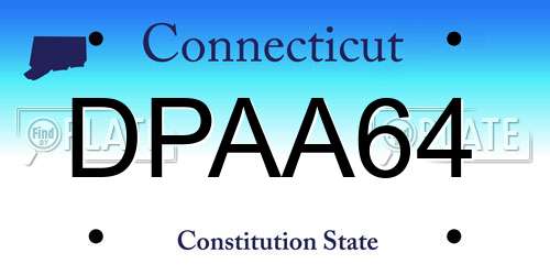 DPAA64 Connecticut License Plate