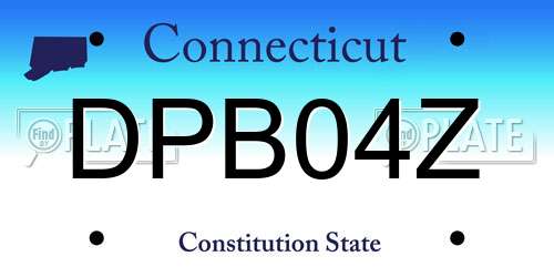 DPB04Z Connecticut License Plate