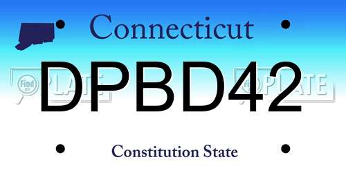 DPBD42 Connecticut License Plate