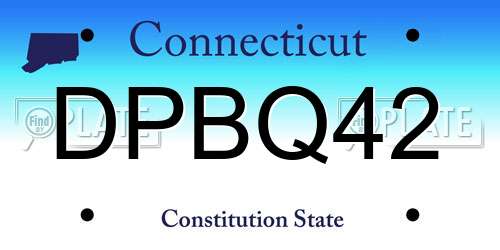 DPBQ42 Connecticut License Plate