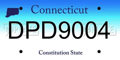 DPD9004 Connecticut License Plate