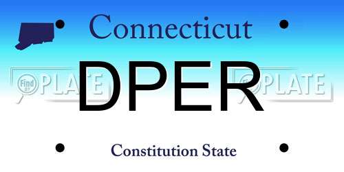 DPER Connecticut License Plate