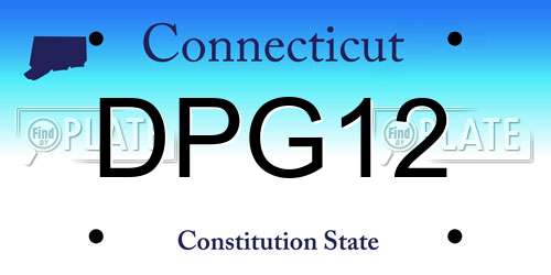 DPG12 Connecticut License Plate