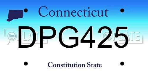 DPG425 Connecticut License Plate