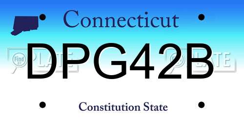 DPG42B Connecticut License Plate