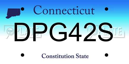 DPG42S Connecticut License Plate
