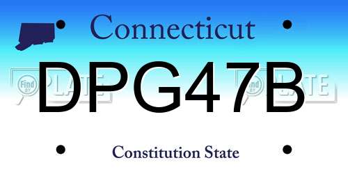 DPG47B Connecticut License Plate