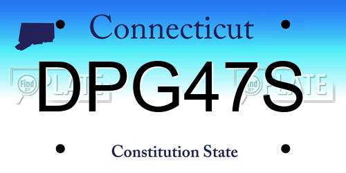 DPG47S Connecticut License Plate