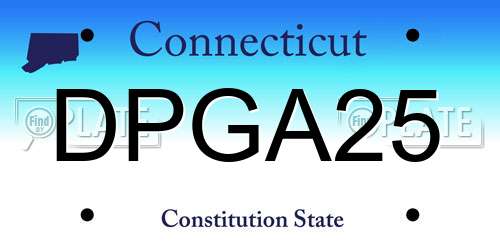DPGA25 Connecticut License Plate