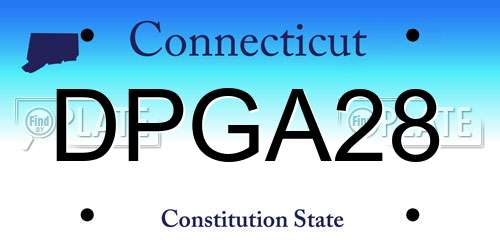 DPGA28 Connecticut License Plate
