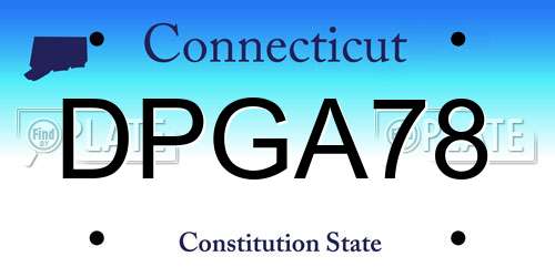 DPGA78 Connecticut License Plate