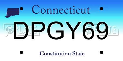 DPGY69 Connecticut License Plate