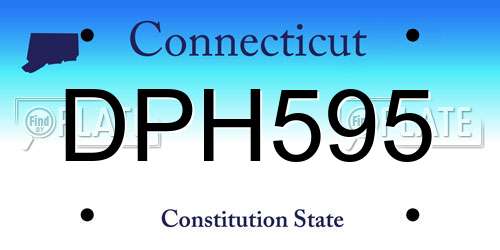 DPH595 Connecticut License Plate