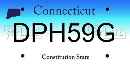 DPH59G Connecticut License Plate