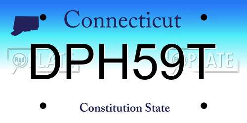 DPH59T Connecticut License Plate
