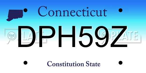 DPH59Z Connecticut License Plate