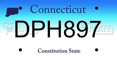 DPH897 Connecticut License Plate