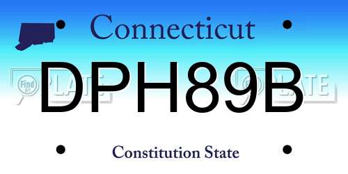 DPH89B Connecticut License Plate