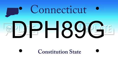 DPH89G Connecticut License Plate