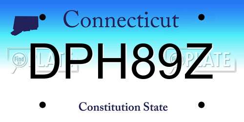 DPH89Z Connecticut License Plate