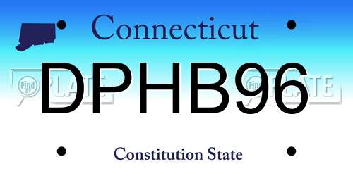 DPHB96 Connecticut License Plate