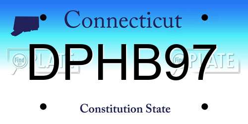 DPHB97 Connecticut License Plate
