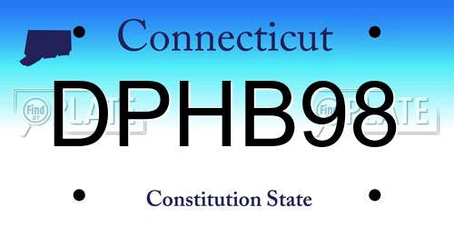 DPHB98 Connecticut License Plate