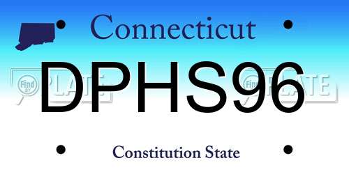 DPHS96 Connecticut License Plate