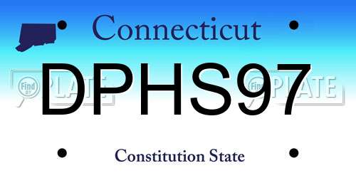 DPHS97 Connecticut License Plate