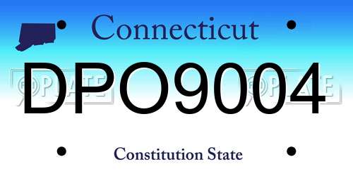 DPO9004 Connecticut License Plate