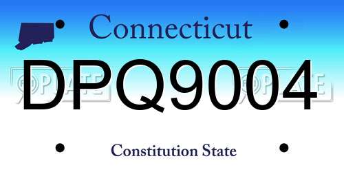 DPQ9004 Connecticut License Plate