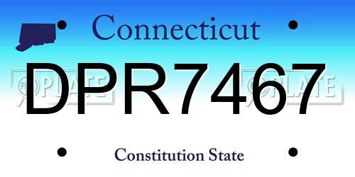 DPR7467 Connecticut License Plate